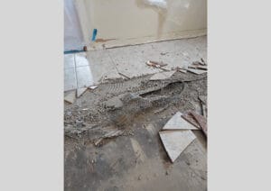 old tiles removed