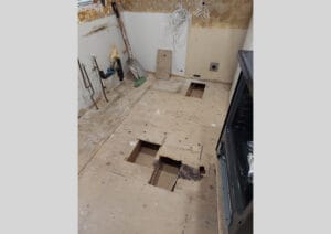 floor repair for kitchen renovation