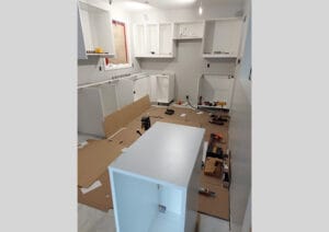 installing of new Ikea cabinets